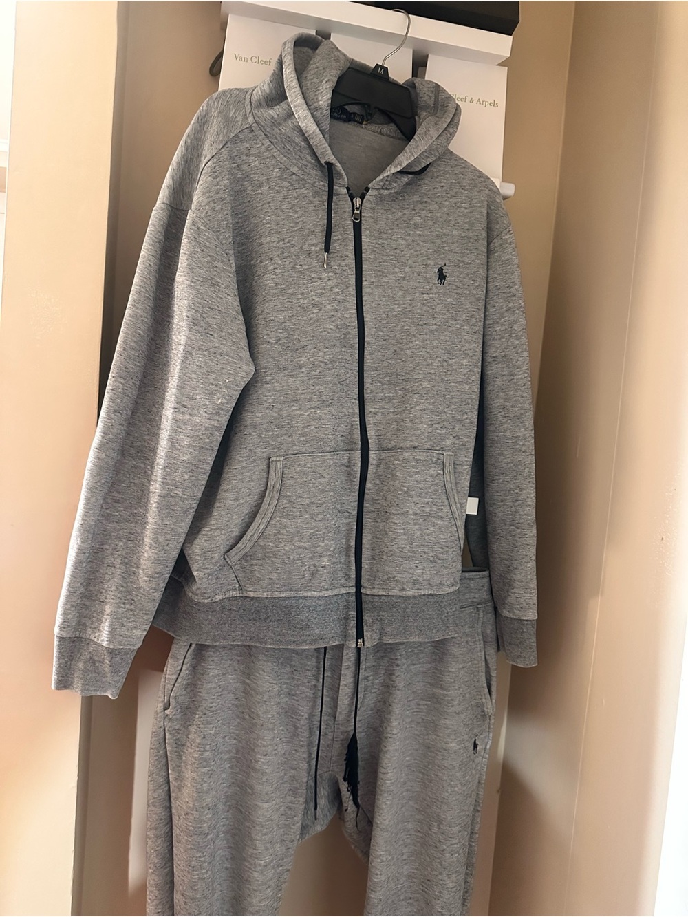 Polo Ralph Lauren Gray Full-Zip Hoodie & Sweatpants Set